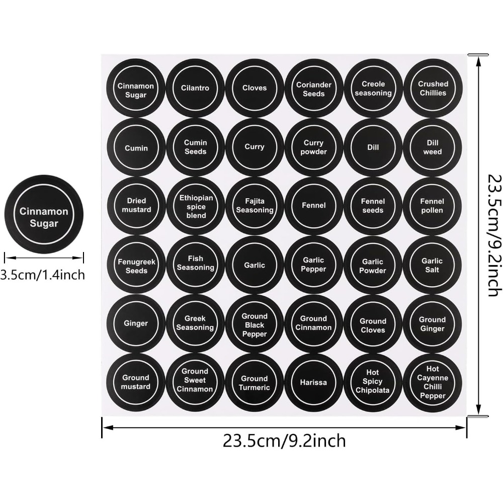Removable Black Spice Jar Labe – Home Cooking On recenzja i cena