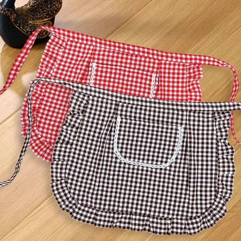 Half Waist Square Check Apron  – Home Cooking On recenzja i cena