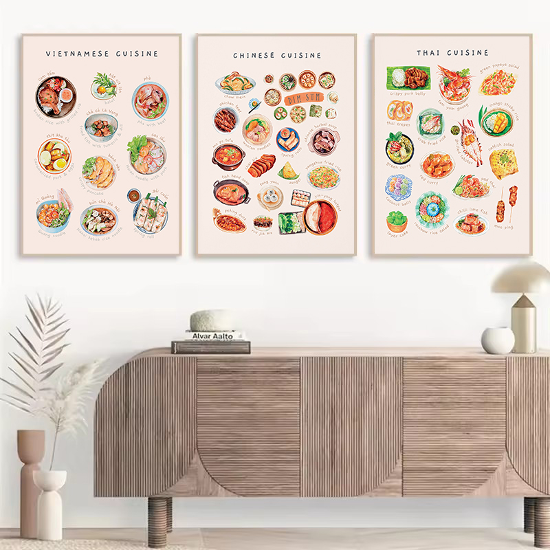 Watercolor Asian Cuisines Clas – Home Cooking Asian recenzja i cena