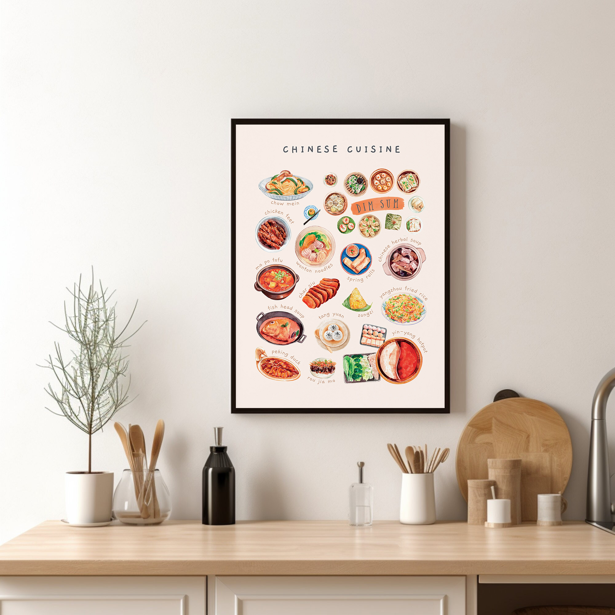 Watercolor Asian Cuisines Clas – Home Cooking Asian recenzja i cena