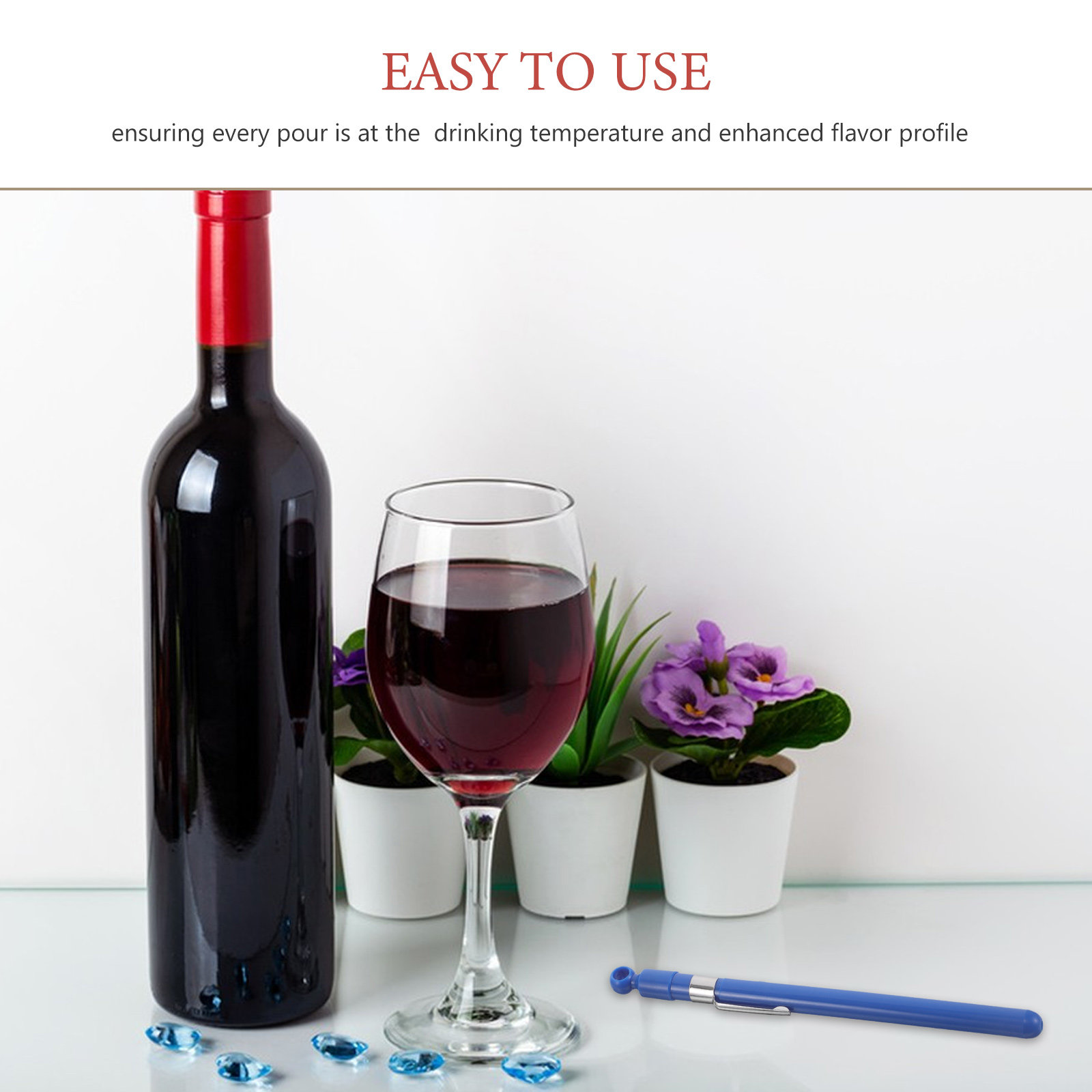 Easy Read Glass Wine Temperatu – Home Cooking Kitchen recenzja i cena