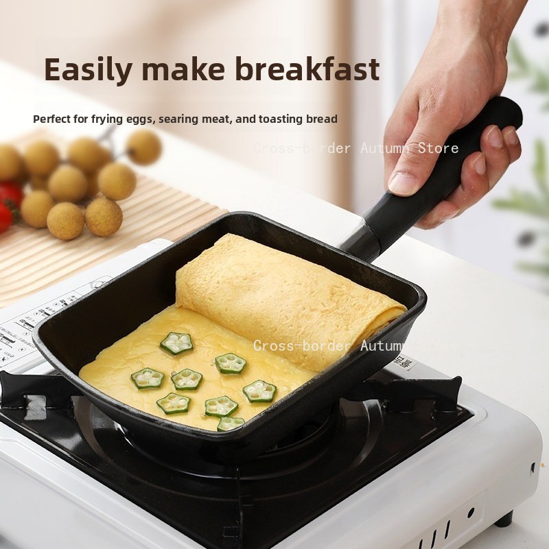 Uncoated Cast Iron Square Fryi – Home Cooking Egg Roll recenzja i cena