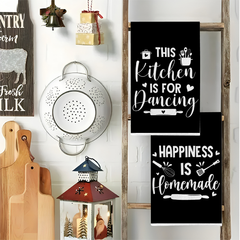 2Pcs, Kitchen Towels with Fun  – Home Cooking On recenzja i cena